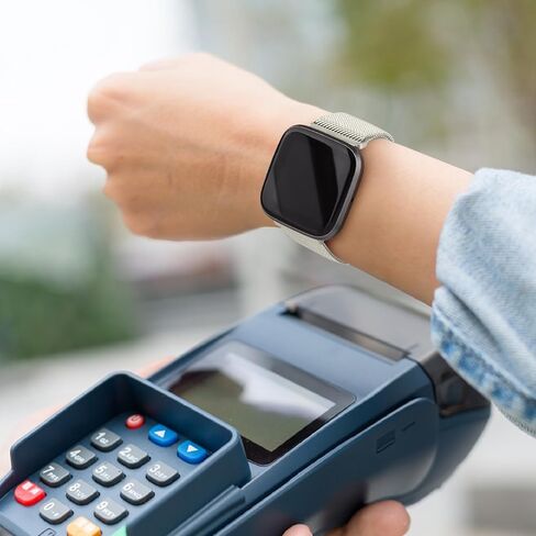 حزام معدني متوافق مع Fitbit Versa 2 Bands / Fitbit Versa Bands للنساء والرجال، حزام سوار بديل بحلقة شبكية من الفولاذ المقاوم للصدأ لساعة Fitbit Versa 2 / Fitbit Versa / Versa Lite / Versa SE الذكية in Kuwait