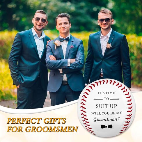 Groomsman البيسبولس Groomsman اقتراح هدية هدية للرجال صديق Homie البيسبول من Groom Bachelor Party Fox for Wedder in Kuwait