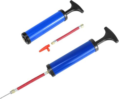 QWORK Ball Pump Set with 10 Needles, Flexible Hose & Nozzle, Air Pump Ball Inflator Pump for Football, Soccer, Basketball, Volleyball in Saudi Arabia