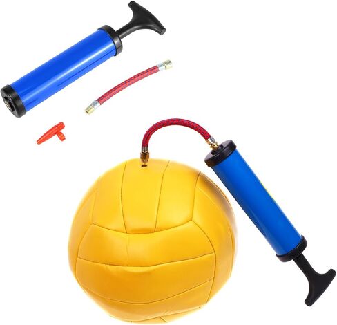 QWORK Ball Pump Set with 10 Needles, Flexible Hose & Nozzle, Air Pump Ball Inflator Pump for Football, Soccer, Basketball, Volleyball in Saudi Arabia