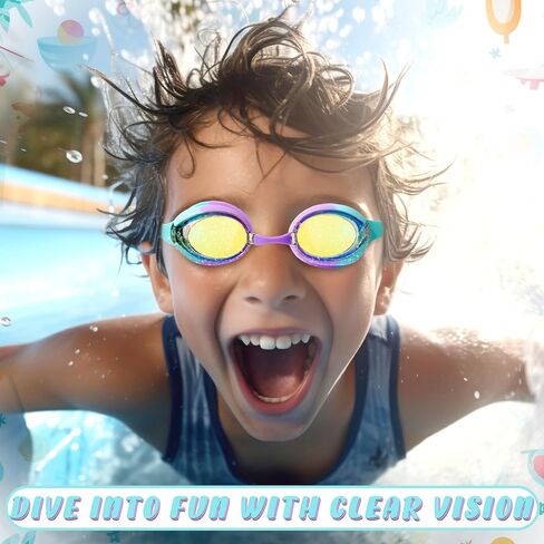 EcoNour (2 Pack Kids Swim Goggles for Children Boys Girls & Toddler Age 3-12 | Anti-Fog, UV Protection Goggles for Swimming in Saudi Arabia