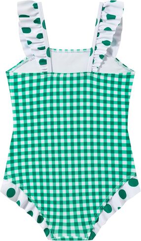 LIZENS Girls One Piece Swimsuit Ruffles Bathing Suit for Kids 2-12T in Kuwait