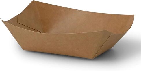 BIOZOYG Food Boats 250 Pack 8 oz Paper Food Trays - Food Boats disposable Snack Trays - Nachos, French Fries, Tacos, Party Snacks - Serving Baskets Cardboars Trays in Saudi Arabia