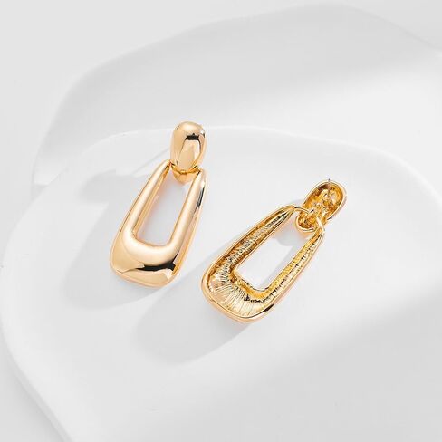 Gold Statement Earrings for Women, Thick Stud Earrings Chunky Stud Earrings Fashion Jewelry Gifts in Saudi Arabia