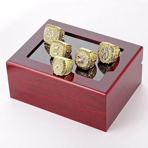 مجموعة حلقات بطولة SOYATER مكونة من 5 قطع، هدايا لمشجعي كرة القدم للرجال والنساء، تذكارات دالاس لحفلات أعياد الميلاد in Kuwait