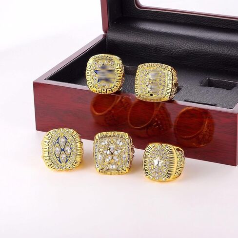 مجموعة حلقات بطولة SOYATER مكونة من 5 قطع، هدايا لمشجعي كرة القدم للرجال والنساء، تذكارات دالاس لحفلات أعياد الميلاد in Kuwait