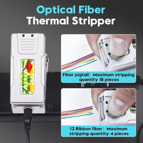 【Winter Necessary】Optical Fiber Thermal Stripper for Ribbon & Simplex Fiber Stripper,Stripping 2-18 cores fiber ribbon, 5s Heating, Can be Powered by a Power Bank,Widened blade (FSP-100) in Saudi Arabia