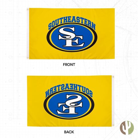 Desert Cactus Southeastern Oklahoma State University SOSU Flag - 3 x 5 Feet Savage Storms Banner, Indoor/Outdoor Durable Fabric, 100% Polyester Design (Style 1) in Saudi Arabia