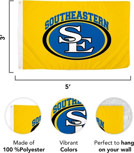 Desert Cactus Southeastern Oklahoma State University SOSU Flag - 3 x 5 Feet Savage Storms Banner, Indoor/Outdoor Durable Fabric, 100% Polyester Design (Style 1) in Saudi Arabia