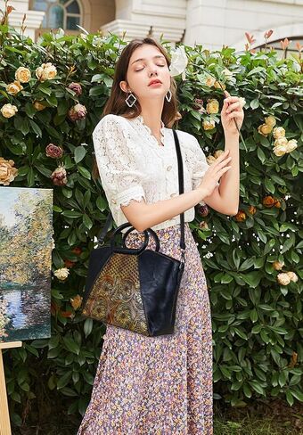 Women Satchel Handbags Crossbody Bag Top Handle Purse Medium Tote Bag Leather Shoulder Bag in Kuwait