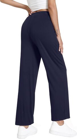 سروال رياضي للسيدات فضفاضة صالة غير رسمية السراويل بنطلون خفيف الوزن اليوغا بانت مع جيوب S-XXL in Kuwait