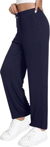 سروال رياضي للسيدات فضفاضة صالة غير رسمية السراويل بنطلون خفيف الوزن اليوغا بانت مع جيوب S-XXL in Kuwait