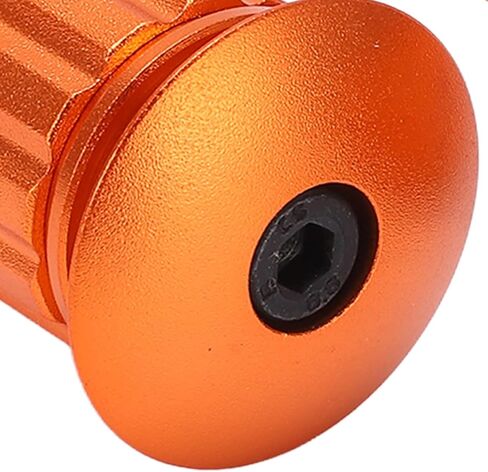 BORDSTRACT Bicycle Bar End Plugs, 1 Pair Universal Aluminum Locking Bike Grip Plug for 18-20mm Handlebar BMX MTB Mountain Bike(Orange) in Saudi Arabia
