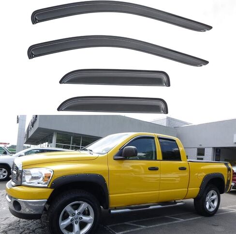 4pcs Front+Rear Smoke Sun/Rain Guard Outside Mount Tape-On Window Visors Compatible with 97-17 Expedition 98-17 Navigator in Saudi Arabia