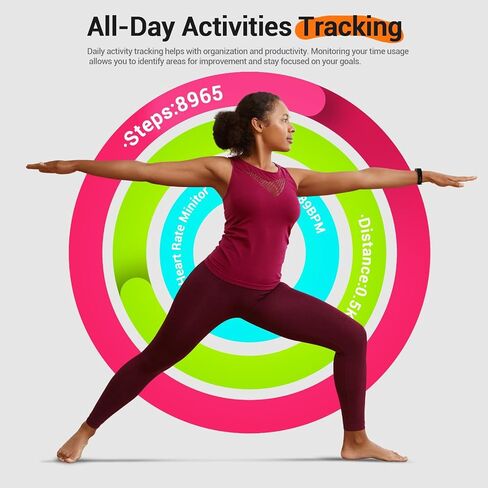 Fitness Tracker, Activity Tracker with Heart Rate Monitor & Sleep Monitoring, IP68 Waterproof Pedometer, Calorie Counter, Health Fitness Watch for Sports Workout, Step Tracker for Women Men in Saudi Arabia