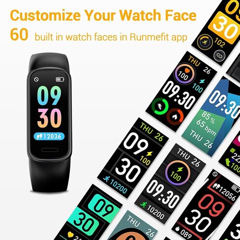 Fitness Tracker, Activity Tracker with Heart Rate Monitor & Sleep Monitoring, IP68 Waterproof Pedometer, Calorie Counter, Health Fitness Watch for Sports Workout, Step Tracker for Women Men in Saudi Arabia