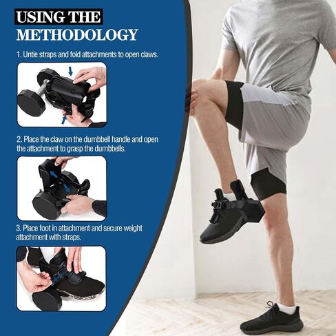 Foot Dumbbell Attachment, Dumbbell Weights for Legs Holder, Weight Training for Legs, Adjustable│1-120 lbs, Leg&Core&All Around Workout, Left/Right Foot in Saudi Arabia