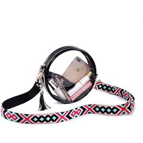 FINGUOLA Clear Bag for Stadium Events, Crossbody Clear Bag Stadium Approved for Women