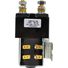 SW180 36V 200A Contactor Solenoid Compatible with Albright Relay w/Mounting Bracket Golf Cart Heavy Duty High Amp