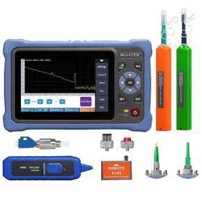OTDR A-800A SCAPC FCAPC Interface 12 in 1 Function 100KM 1310 1550nm Fiber Optic Tester SCAPC FCAPC Adapter and Optical Power Meter -50~+26dbm OLS OPM VFL RJ45 Network Testing
