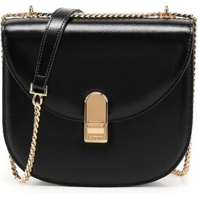 LA'FESTIN Small Leather Shoulder Bag For Women: Crossbody Purse With Chain Strap, Classic Lady Cross Body Bag, Women's Bag (Red)