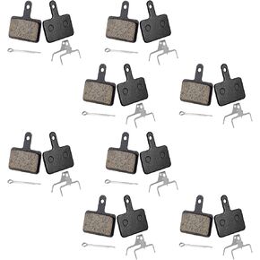 8 Pairs Bicycle Brake Pads Compatible with Shimano, Premium Bike Brake Pads Replacement Bicycle Disc Brake Pads Bike Accessories for Mt200 M525 M515 T615 T675 M505 M495 M486 M485