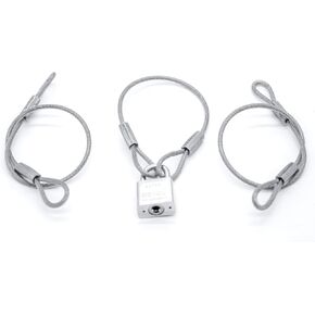 10 Pack Stainless Steel Cable Wire Loop with Nylon Coating, Security Lock, Travel Lock, Safety Tether, Marine Tether, Decoration Hanging, 3.8mm Diameter, 12 inch Length，316 Stainless Steel