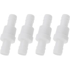 Check Valve, PNXKTXO 4pcs 1/2inch One Way Inline Check Valve Wear-resistant Non Return Valve for Fuel, Gas, Liquid Air, Plastic Water Stops Barb Hose Check Valves