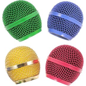 Abaodam 4pcs SM58 Head Replace Mesh Grill Replacement Mic Mesh Cover Microphones Replacement Universal Screen