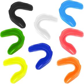 Sports Mouth Guard 8Pcs Mouthguard Gum Mouth Guard Teeth Armor Silicone Game Guard for Boxing Basketball Football (Multiple Color)