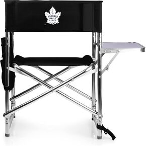 PICNIC TIME NHL Toronto Maple Leafs Sports Chair with Side Table - Beach Chair - Camp Chair for Adults