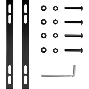 Bicycle Basket Mounting Brackets with Screws and Nuts for Bike Basket Installation, Metal Sheets Iron Plates Basket Mount Adapter for Bike Rear Rack
