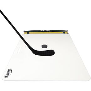Hockey Shooting Pad with Rebounder - Professional Hockey Training Equipment for Shooting, Synthetic Ice for Hockey Passing and Stickhandling - 58.5 x 28.7 inches