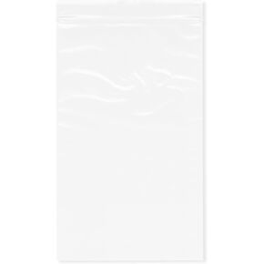 Plymor 5" x 8" (Pack of 200), White 2 Mil Zipper Reclosable Plastic Bags