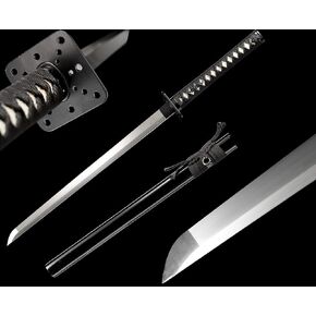 Lyuesword Handmade Full Tang Sharp Samurai Sword Katana Black Replica of Enter The Ninja Sword Real Battle Ready Ninjato