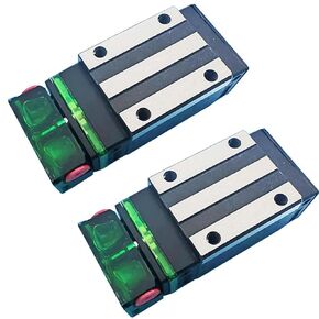 EGH15CA Linear Slider Block, 2pcs 15mm EG15 Square Bearing Slider Block with 2pcs E2 Oil Box Self-Lubricating Slider Assembly for Guideway Rail as CNC Kit Part Replacement