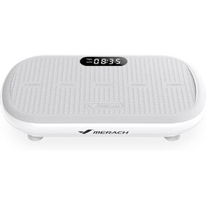 MERACH Vibration Plate Exercise Machine, Vibration Plate 440 Lbs Capacity, Bluetooth and Silicone Pedal, Stimulate Deep Fat, Vibration Plate for Lymphatic Drainage, Vibrating for Weight Loss
