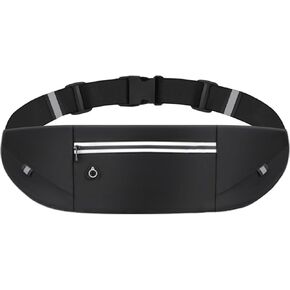 Slim Running Belt Fanny Pack for Men Women, Running Phone Holder Runners Pouch Waist Pack for Workout (1198, Black)