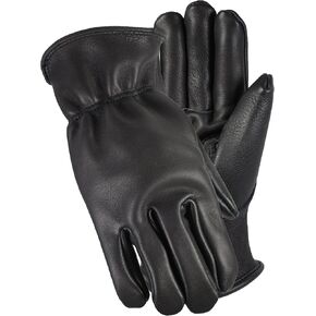 Magid TB1630ET-L Men's Pro Grade Collection Lined Grain Deerskin Gloves, Black, Large