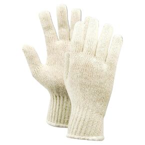 MAGID KnitMaster T132/T132C Cotton/Polyester Glove, Knit Wrist Cuff, 10" Length, Men's (12 Pair)