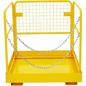 Towallmark Forklift Safety Cage 36"x36" for 1 or 2 People, Forklift Man Basket 1200 Lbs, Foldable Forklift Work Platform for Changing Lights, Painting, Roof Repair, Tree Service