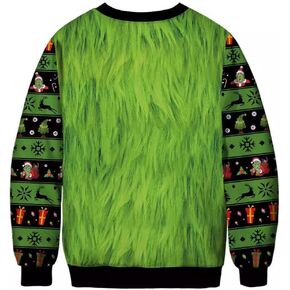 Plus Size Ugly Christmas Sweatshirt, Christmas Couples Crewneck Sweatshirts Unisex Long Sleeve Pullover Top
