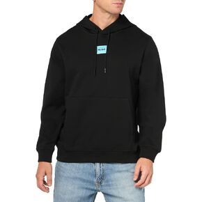HUGO Men's Square Woven Logo Hooded Sweatshirt in Kuwait