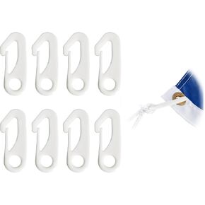 NQ Flag Pole Clip Snap Hooks Durable Nylon Flag Clips Flag Pole Accessory - Attach Flags Hooks to Halyard Rope and Buckle The Flag (Pack of 8)
