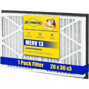20x30x3 MERV 13 Pleated Air Filter Compatible with Zephyr VGF Series,Whole Home AC Furnace Air Filter Air Filtration System,1 Pack (2 Pack)