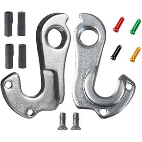 2Pcs Bicycle Derailleur Hanger Kit with 4 Plastic Brake Cable Caps and 4 Aluminum Cable Caps - Enhanced Performance and Compatibility