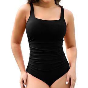 JOYSHAPER One Piece Swimsuits for Women Ruched Tummy Control Bathing Suits Coverage Monokinis Cover Ups Swimwear Suits