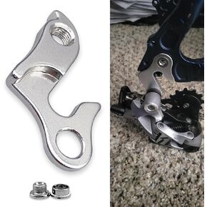 Bicycle Hook Shifter Tail Hook, Rear Gear Derailleur Hanger, Bicycle Modification Repair Parts, Suitable for Most Bicycles, Mountain Bikes, Road Bikes and Motorcycles (Silver)