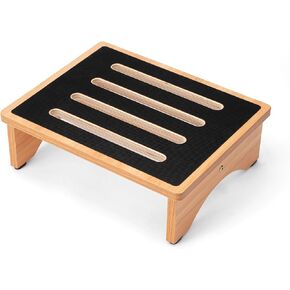 StrongTek 5" High Wooden Bed Step Stool for Adults, Sturdy Bedside & Shower Steps, 440lb Capacity, Versatile Mobility Aid for Seniors, Kitchen Use, Surgery Recovery, Anti-Slip, Portable Design