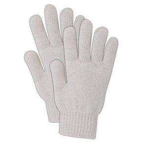 MAGID T93C KnitMaster T93 Heavyweight 7 Gauge Knit Gloves, Cotton Poly Blend, Ladies (Fits Medium), White (Pack of 12)